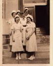 Ann Raab (née Sickmon) '54 with her fellow nursing students.