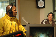 Gary “Baba Booey” Dell’Abate ’83 in the studio of The Howard Stern Show.