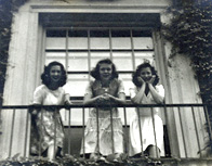 Joyce Ostrowski (née Hollister) '46 with classmates