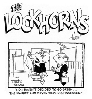 The Lockhorns comic, co-created by Bunny Hoest ’53