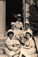 Xenia Christiansen (née Abreu) ’54 with her fellow nursing students