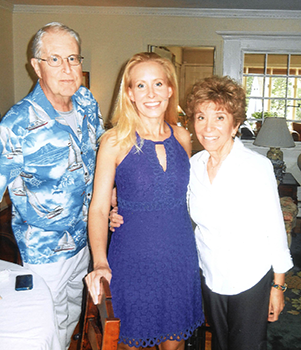 Jennifer Whalen with her parents, Tom and Carol Whalen